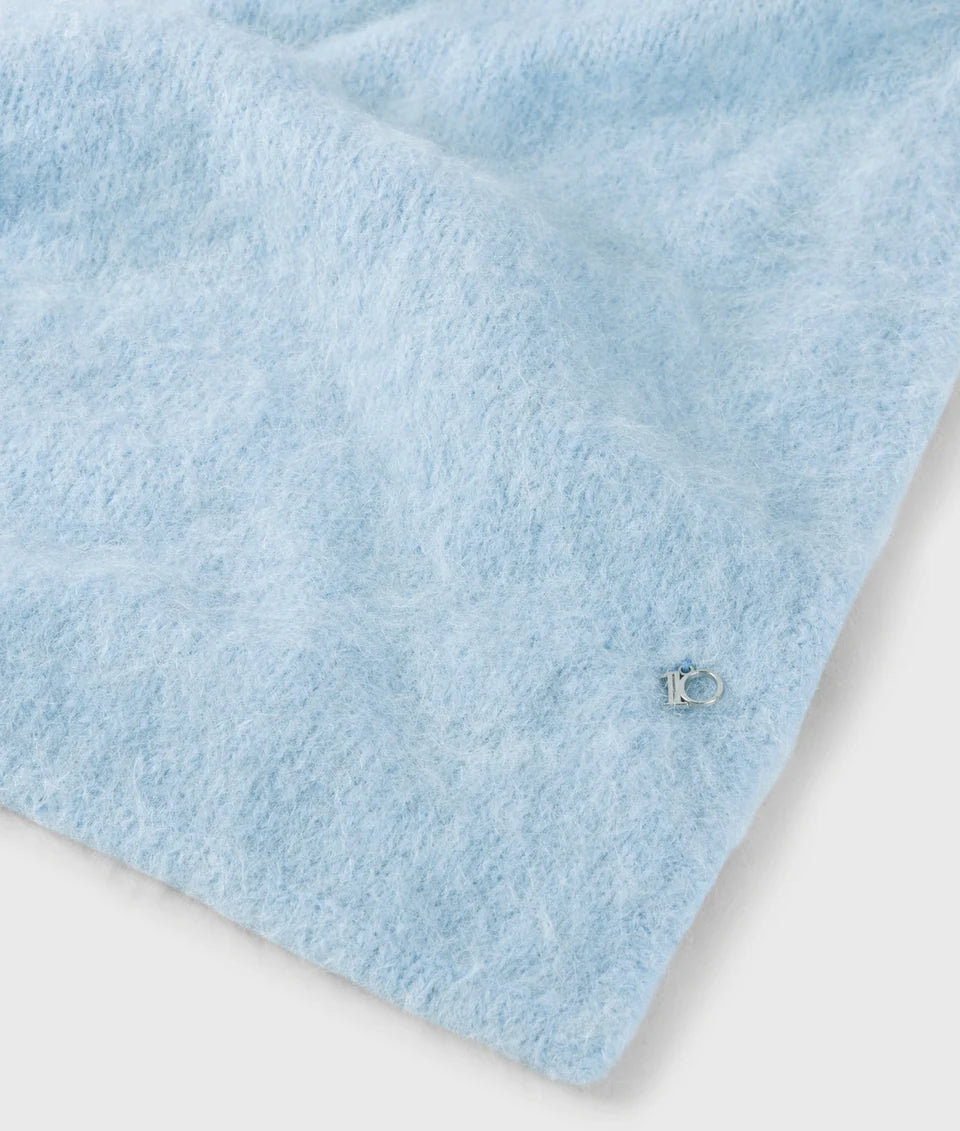 10DAYS Bandana Hairy Knit in Angel Blue detail