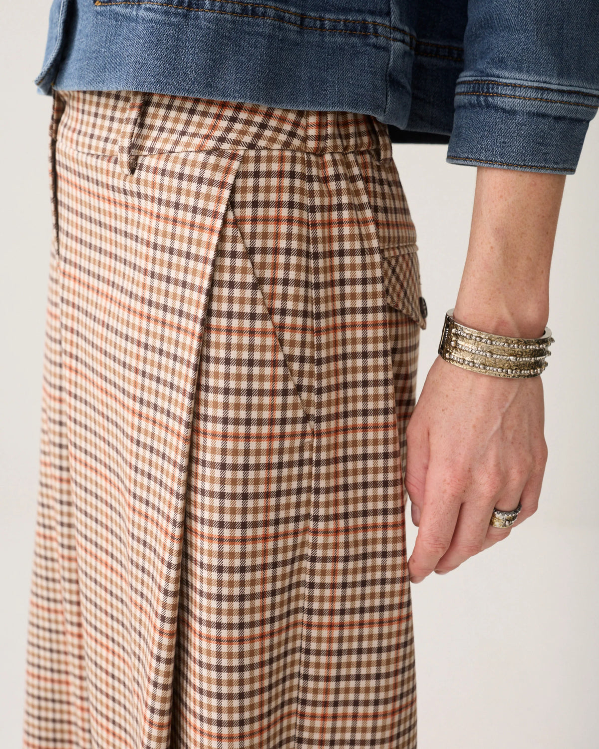Summum broek Check 4s3042-12496 120