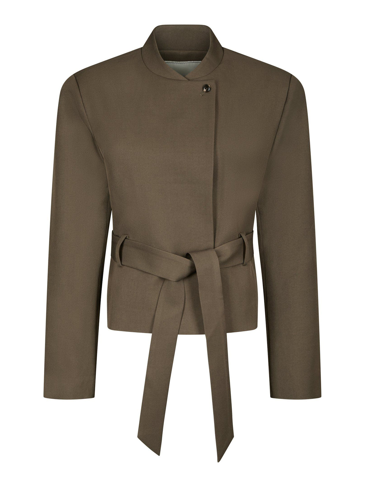Neo Noir Kailyn cropped blazer in Dusty Brown