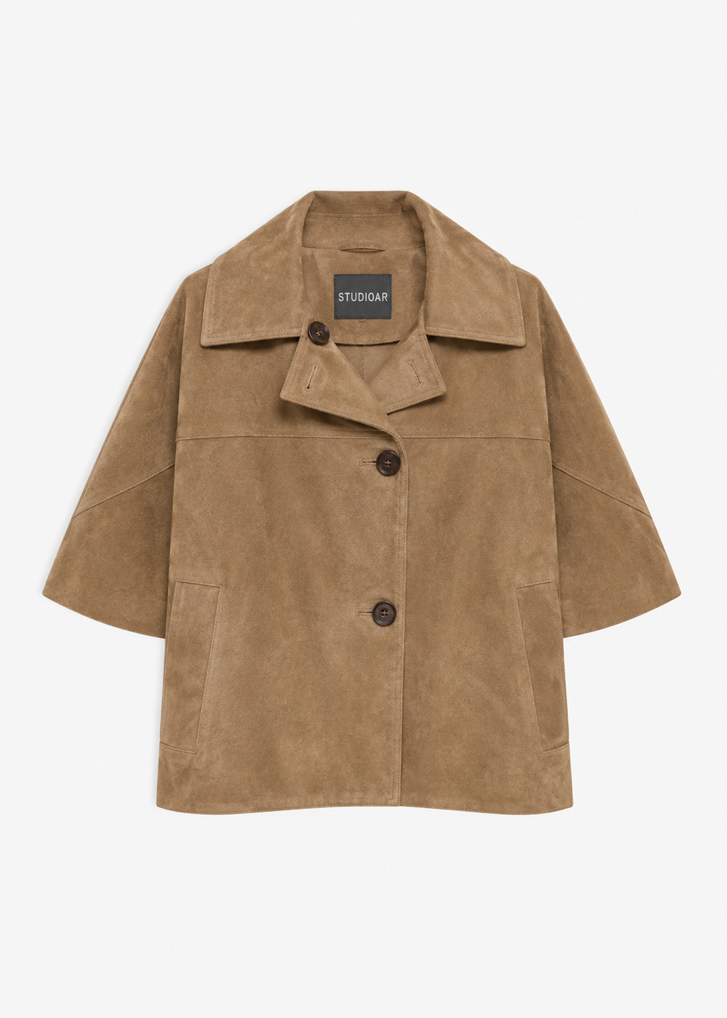 Studio AR Clara Suede Jacket - Olive