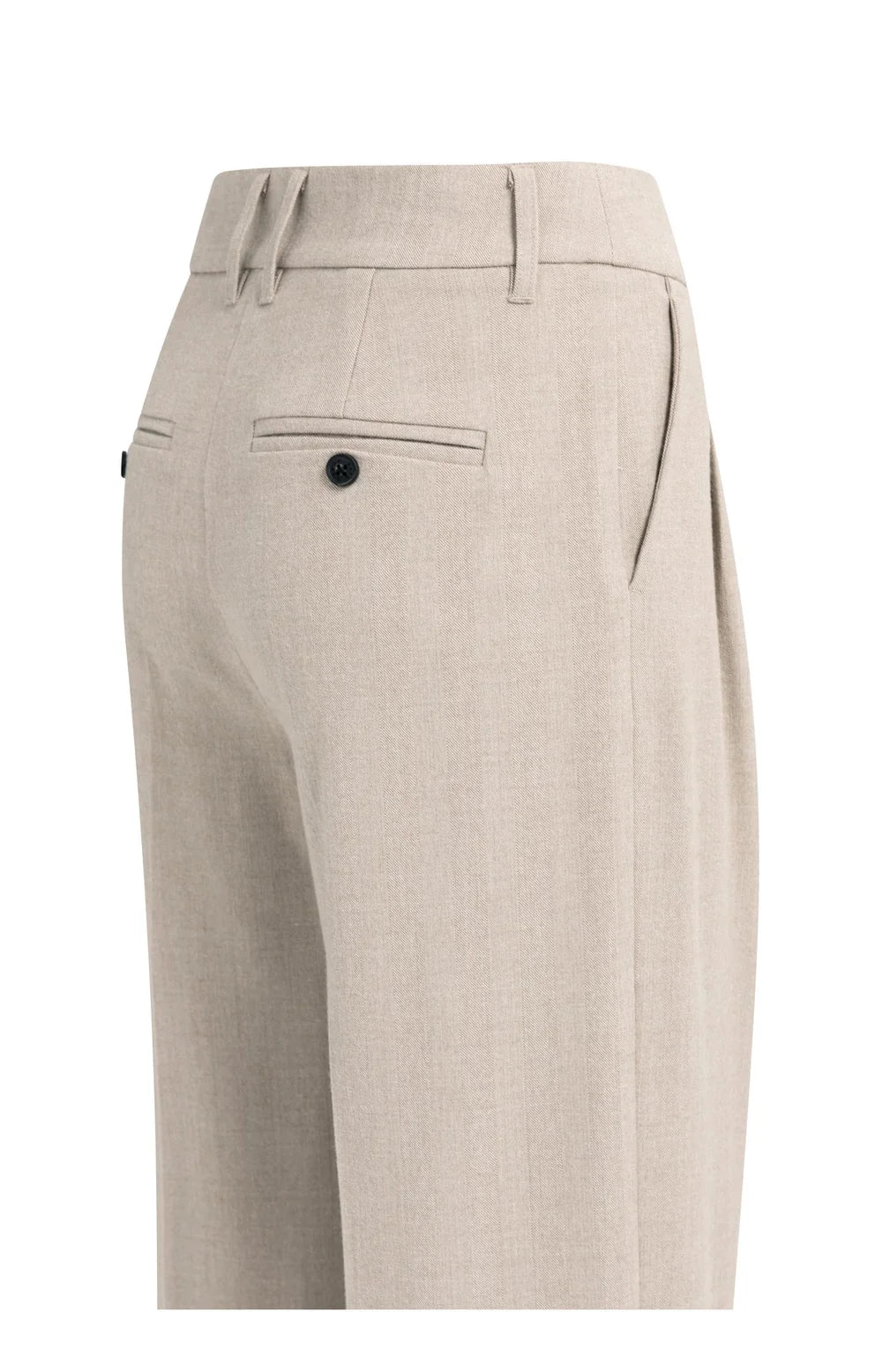 YAYA Pantalon Wide Leg in Beige Melange