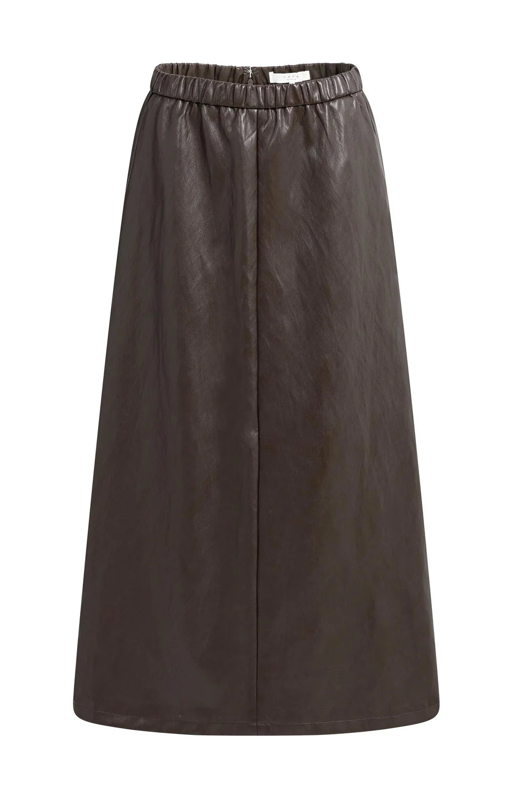 YAYA Rok Faux Leather Midi in Delicioso Brown