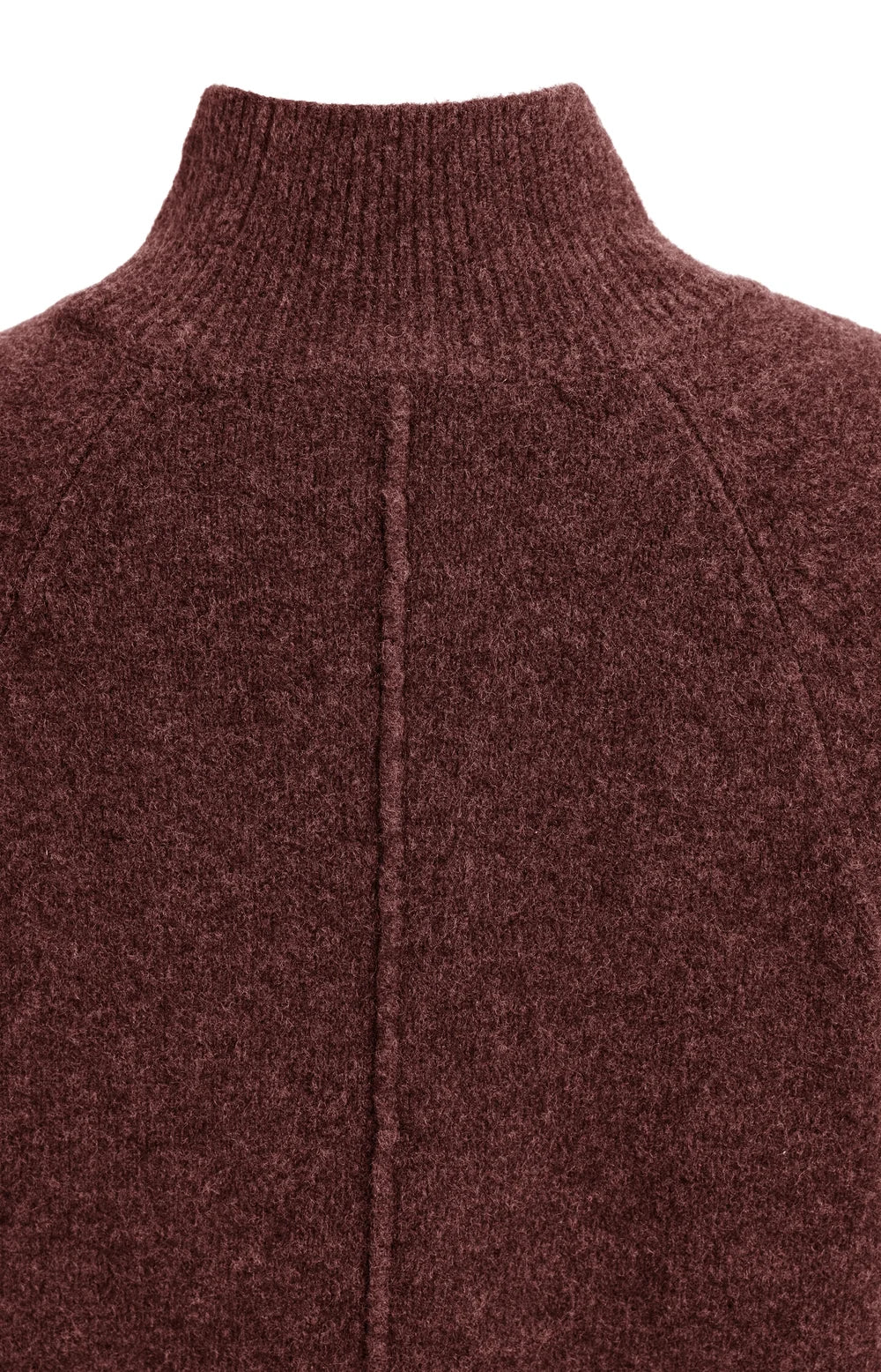 YAYA Trui Wide Sleeve in Bitter Chocolate Red Melange