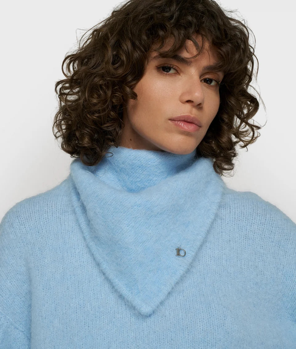 10DAYS Bandana Hairy Knit in Angel Blue
