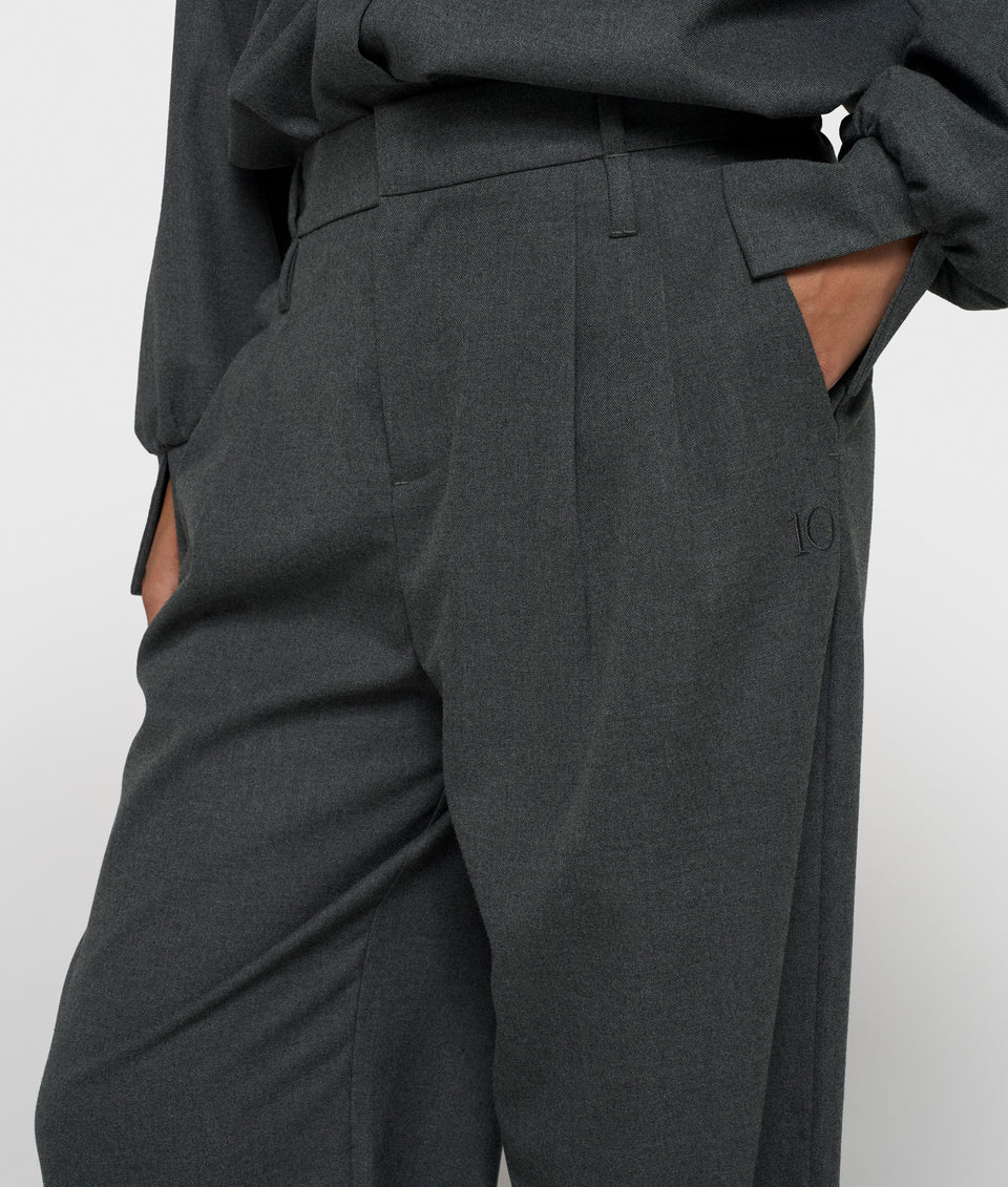 10DAYS Pantalon Tapered in Antra Melee met regular fit