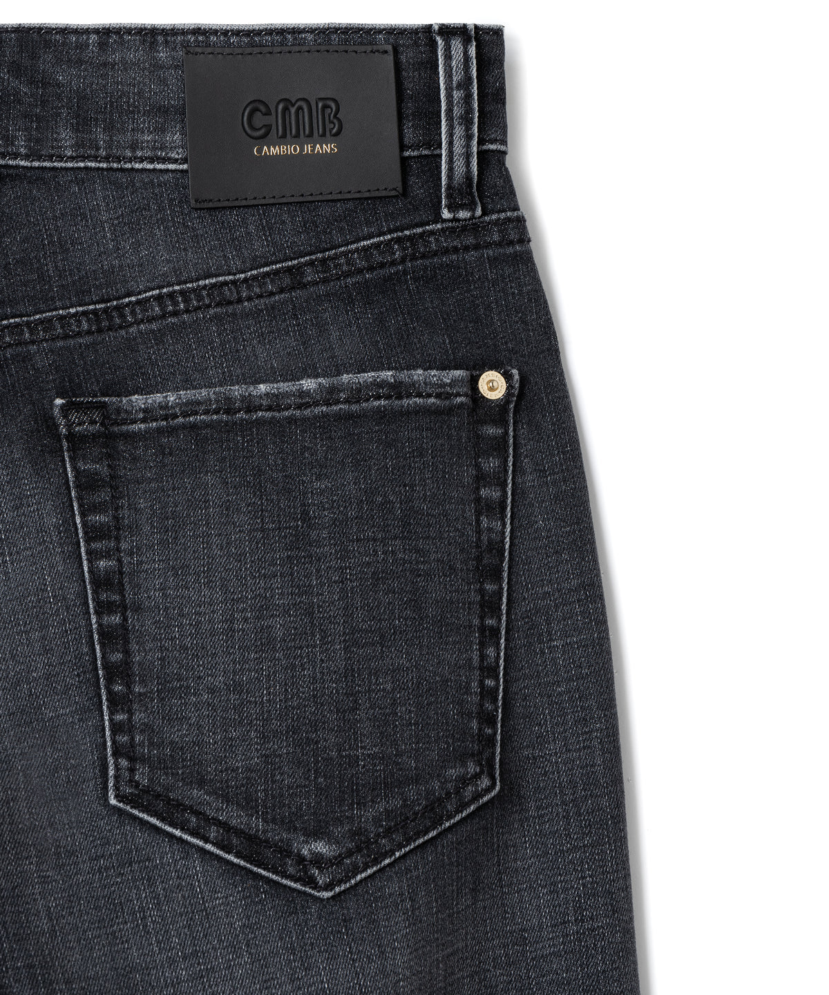 Cambio Jeans Elin in Black Used met rechte pijpen detail