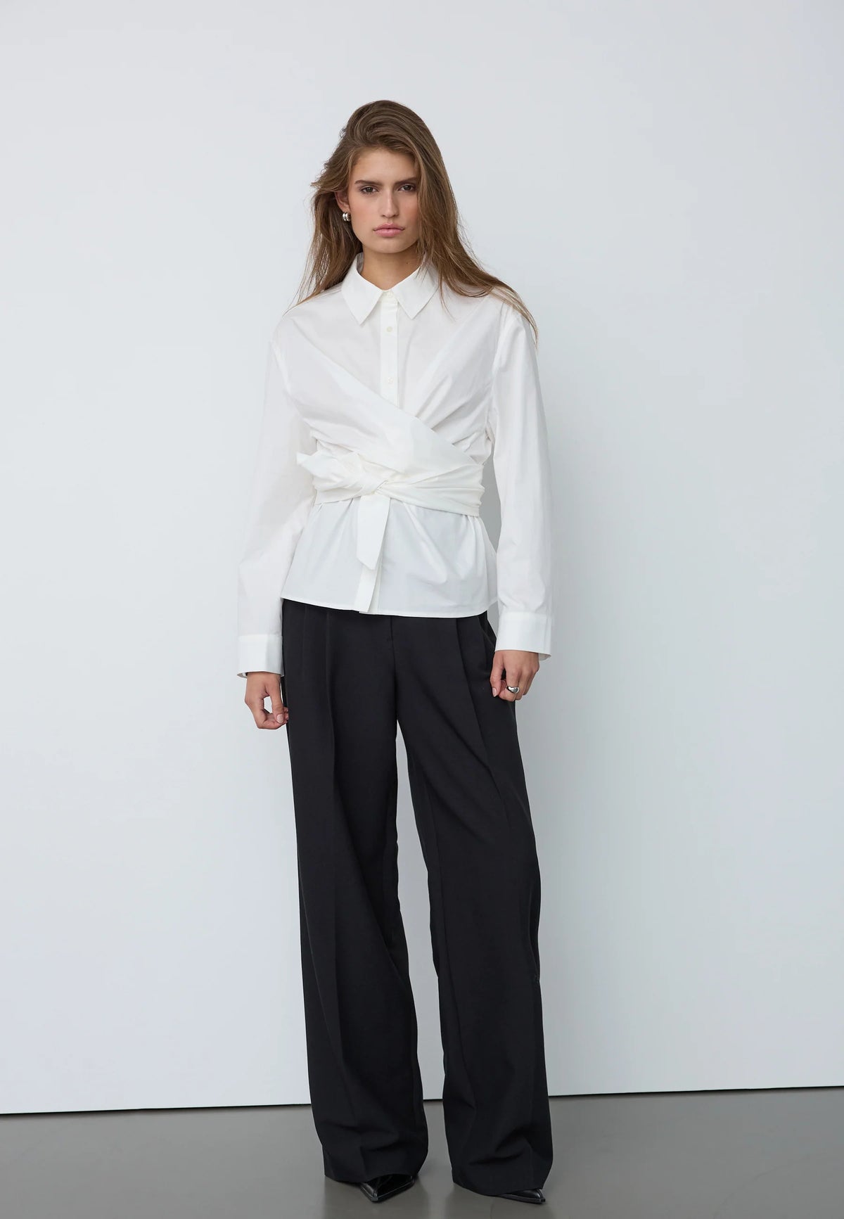 Co'Couture HalenCC Tie blouse in White