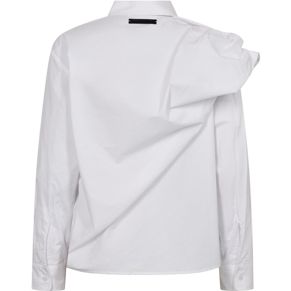 Haute L'Amitié Cosmopolitan Drape blouse in White achterzijde