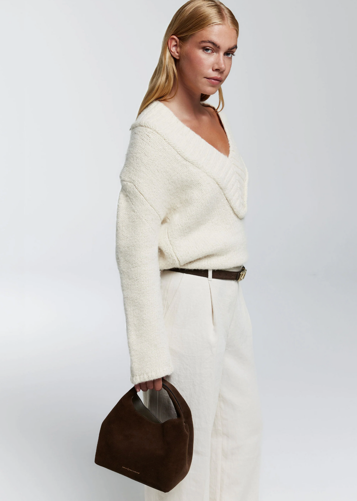 SMAAK Amsterdam Daisy Suede Tas in Moss