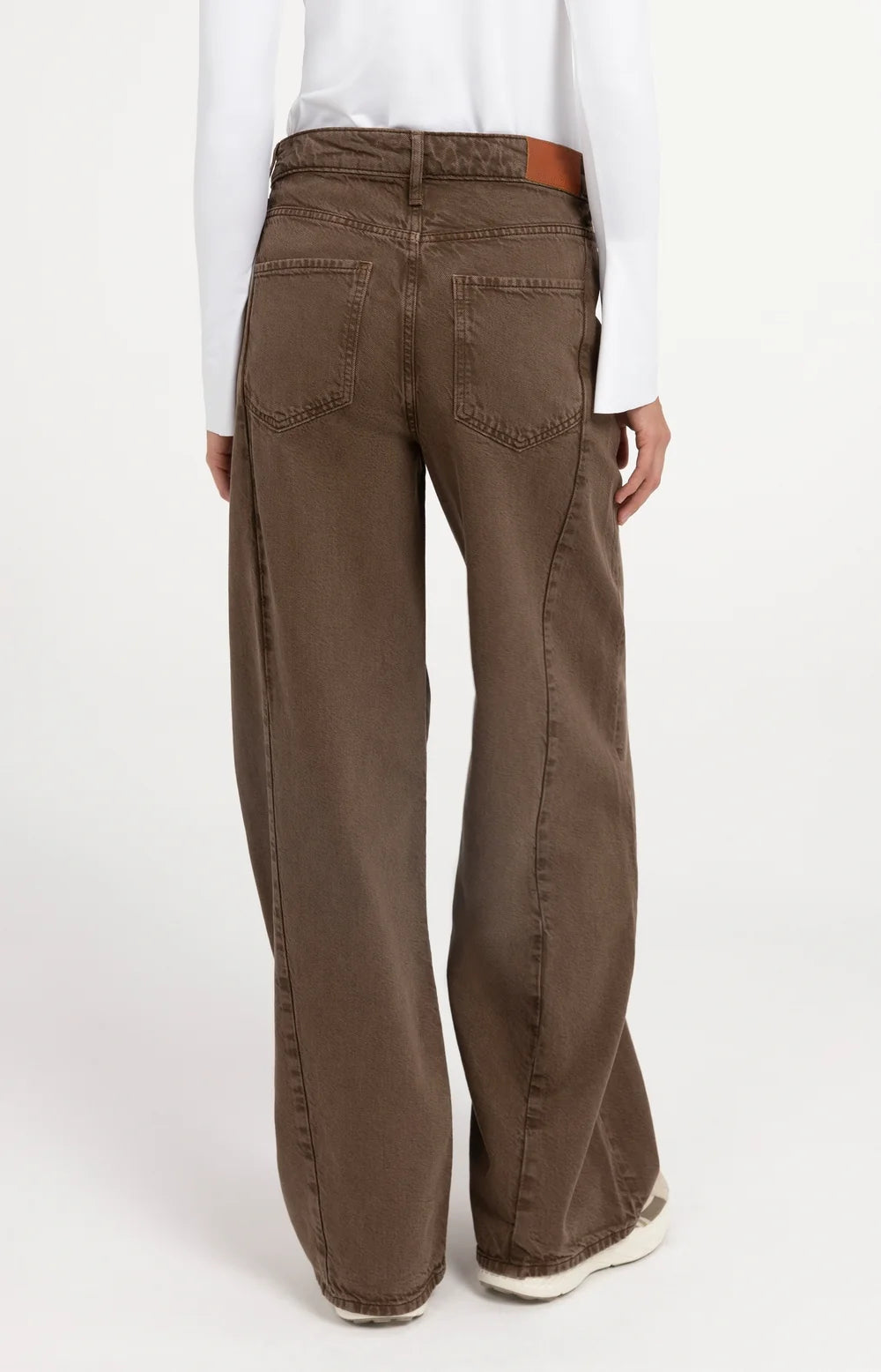 YAYA Jeans High Waist Wide Leg - Cocoa Brown