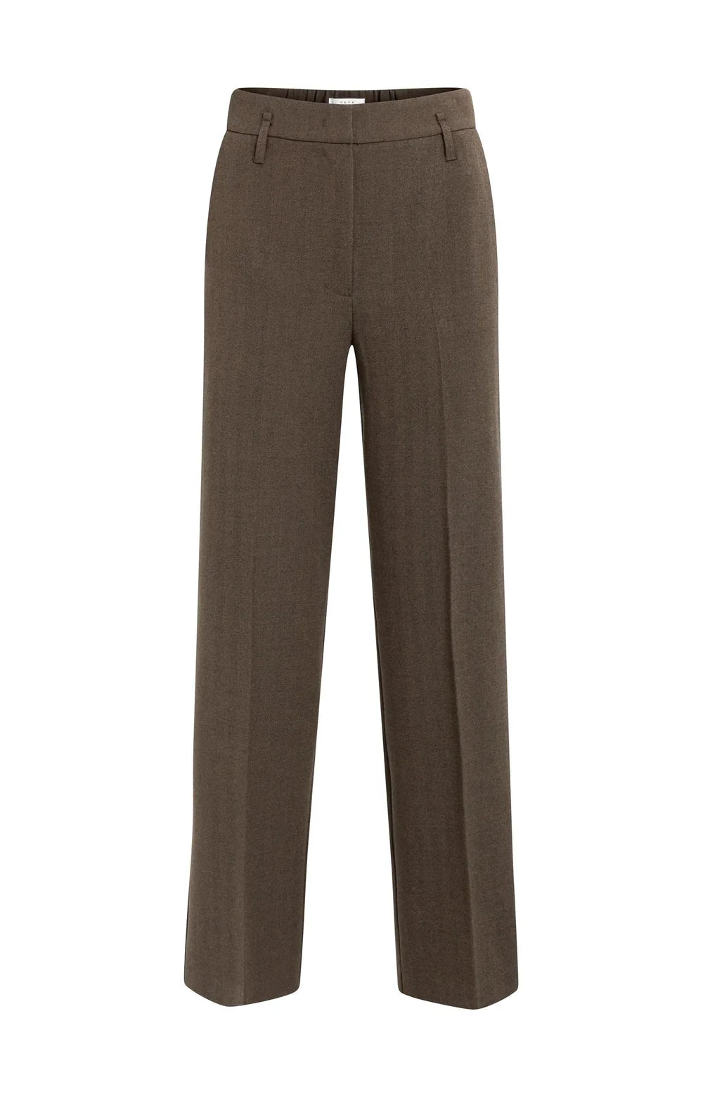 YAYA Pantalon Straight Leg in Cocoa Brown Melange