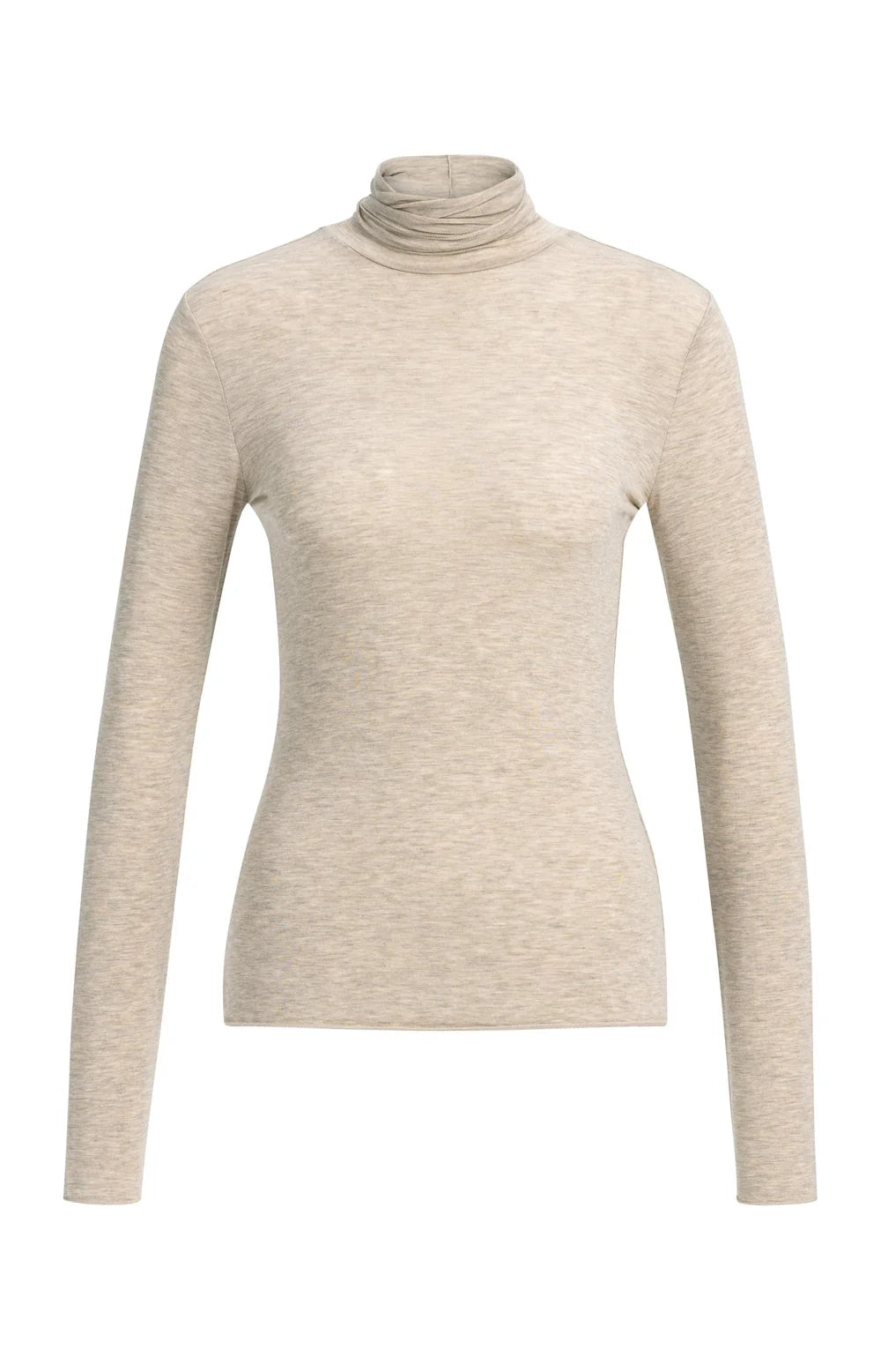 YAYA Top Jersey Col in Beige Melange